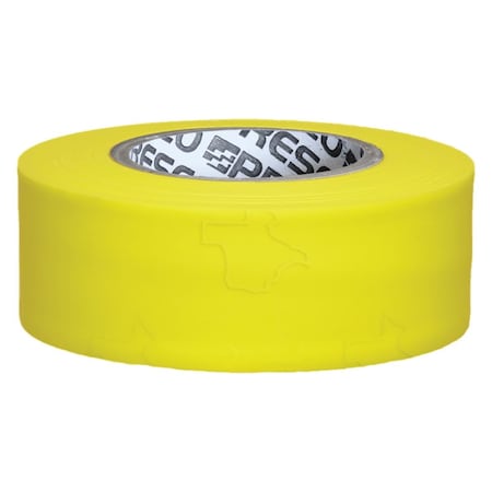 Presco Flagging Tape, Fluorescent Yellow, 1-3/16" Wide x 150' Length, PVC, 3 mil TXYG-373